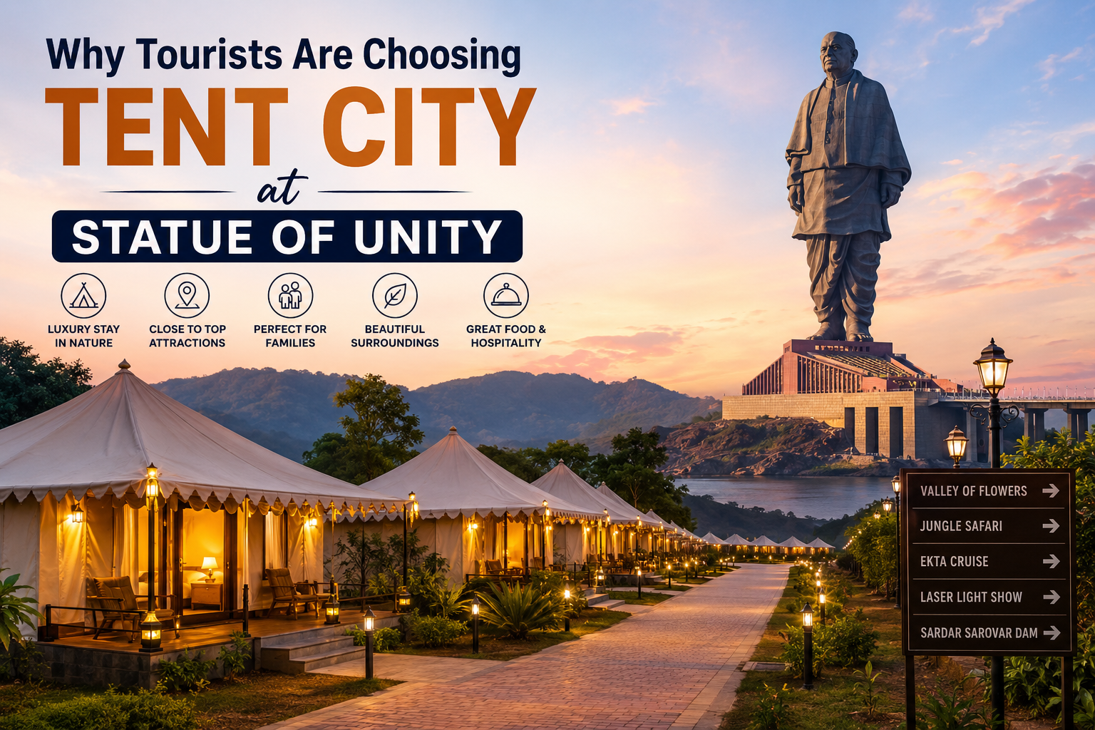 Why Tourists Are Choosing Tent City at Statue of Unity