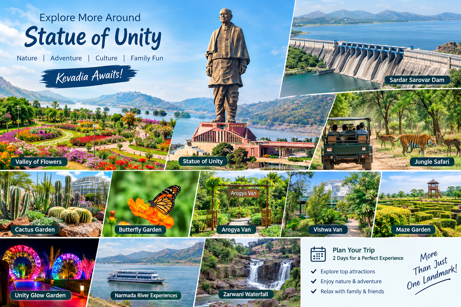 Places to Visit Around Statue of Unity for a Complete Kevadia Experience