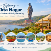 Exploring Ekta Nagar from Statue of Unity Tent City